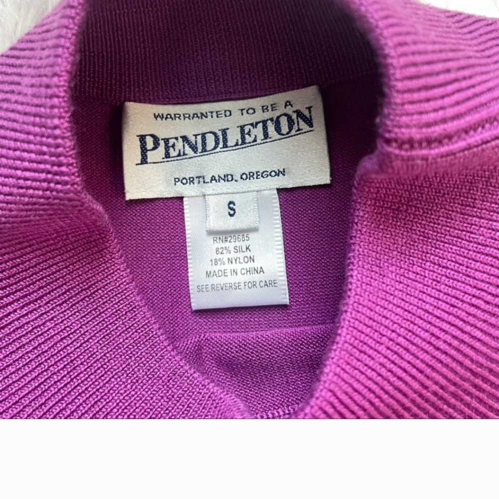 Pendleton Silk Blend Mock Turtleneck Sweater Small - Picture 3 of 3